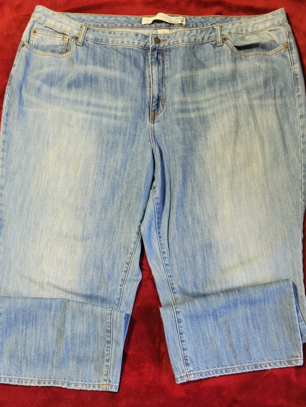Vintage Women's Venezia Light Wash Classic Bootcut Jeans, Size 28 Avg/Plus Size